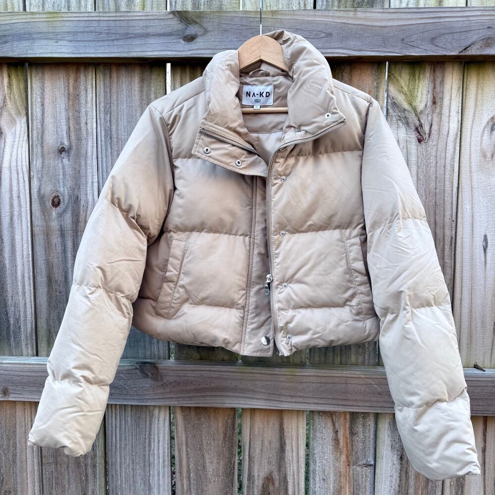 NA-KD Cropped Puffer Jacket